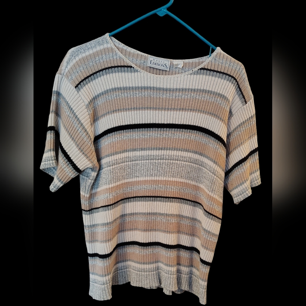 Women's Basic Editions Short Sleeve Sweater XL